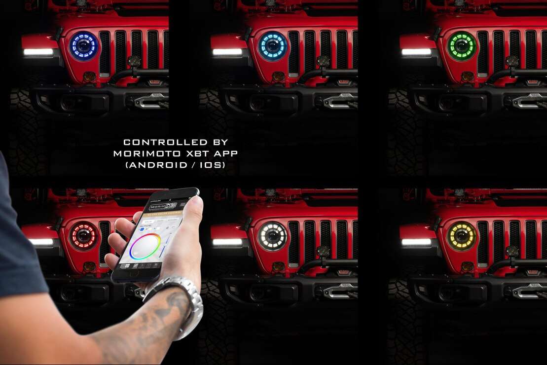 Morimoto Super7 Rgbw Halo System: Jeep Jl/Jt 4 Morimoto Super7 RGBW Halo System: Jeep JL/JT