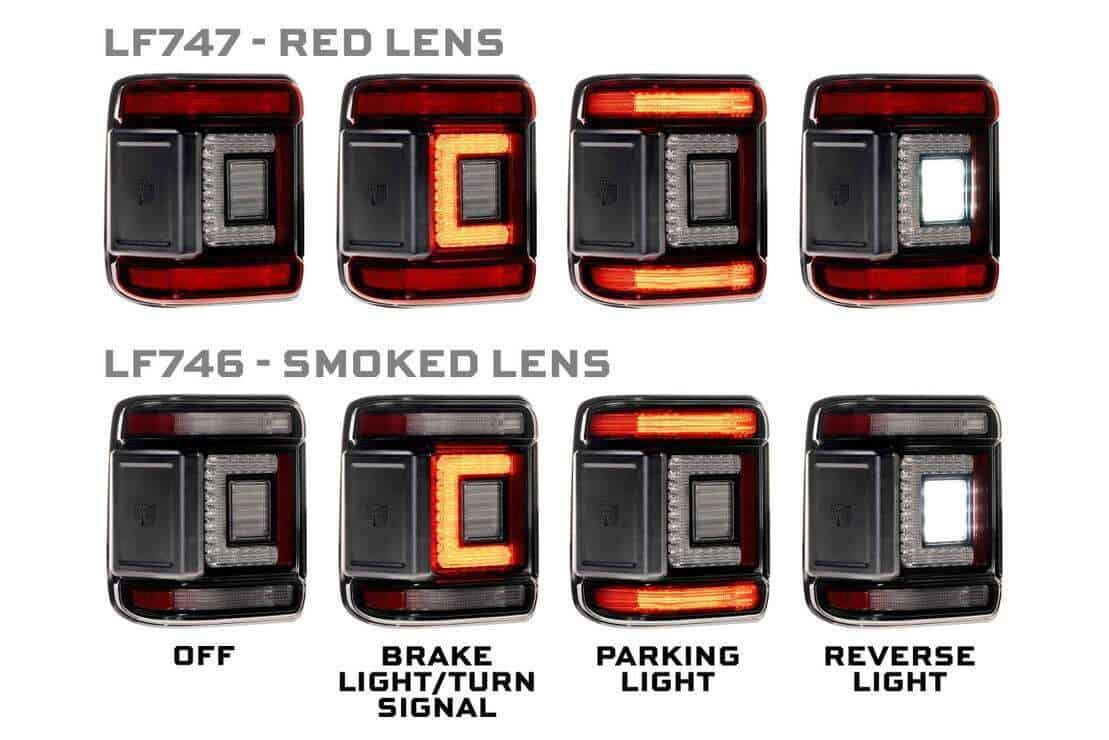Morimoto | Jeep Wrangler Jl (2018+) Xb Led Low Profile Tail Lights (Smoked) 4 Morimoto | Jeep Wrangler JL (2018+) XB LED Low Profile Tail Lights (Smoked)