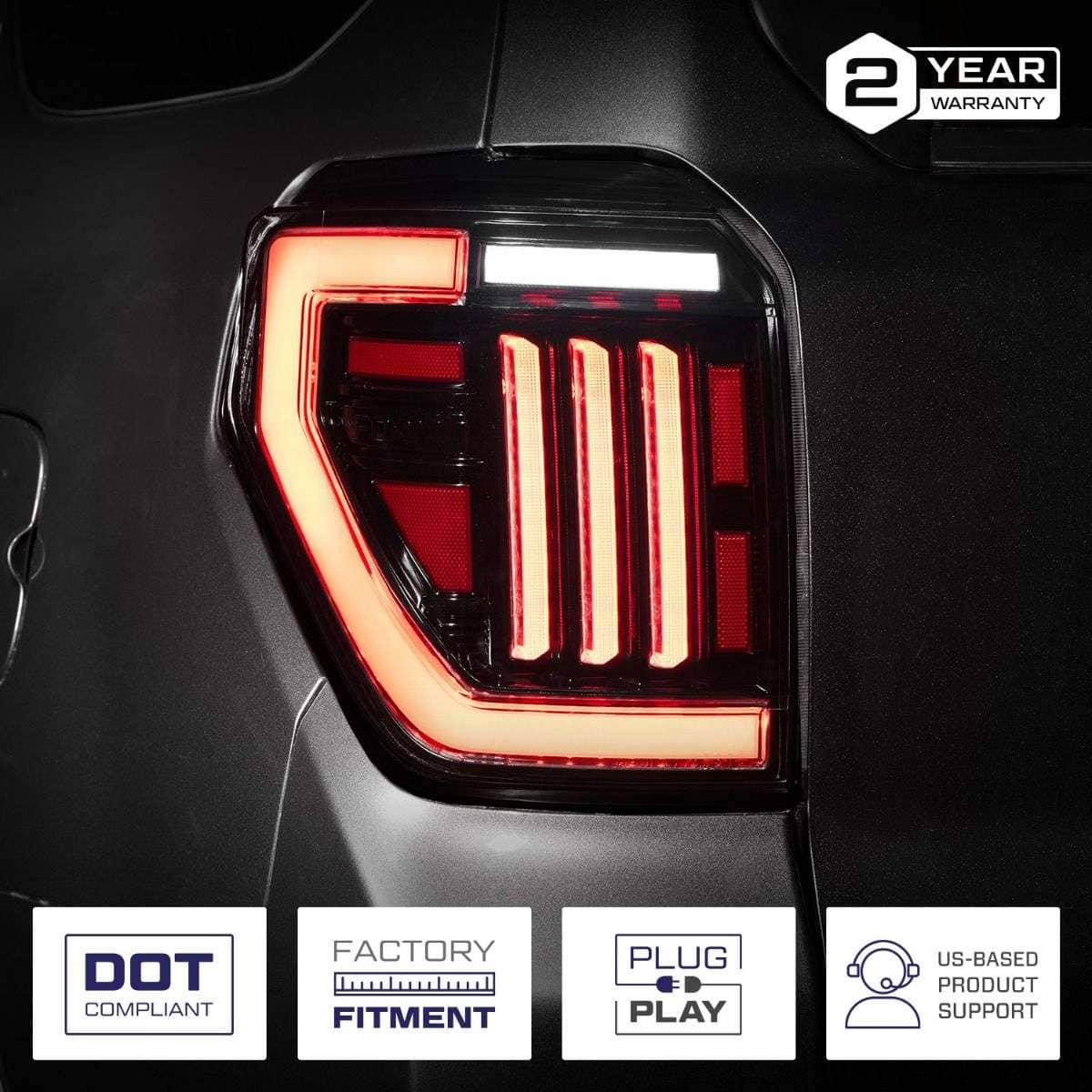 Form Lighting 2010-2024 Toyota 4Runner Led Tail Lights (Pair) 5 Form Lighting 2010-2024 Toyota 4Runner LED Tail Lights (pair)