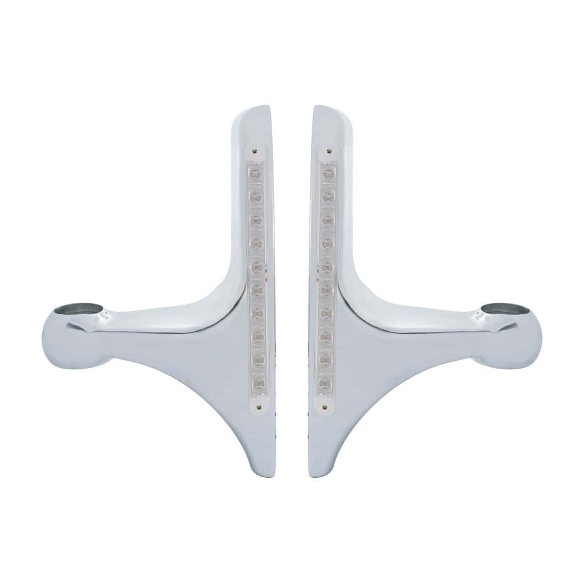 LED Headlight Bracket - 10 Amber LED/Clear Lens (Pair)