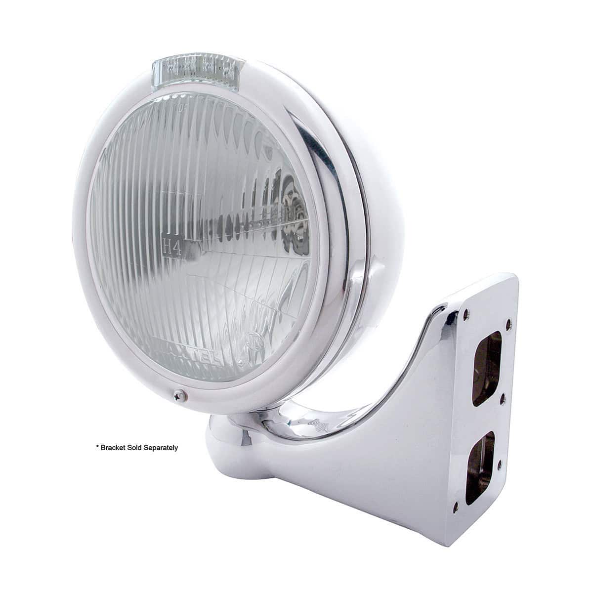 Classic Headlight Assembly H4 Bulb &Amp; Led Turn Signal 4 Classic Headlight Assembly H4 Bulb & LED Turn Signal