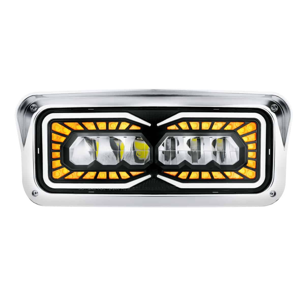 Dual 4x6 High Output LED Headlights with Turn Signal & Position Light