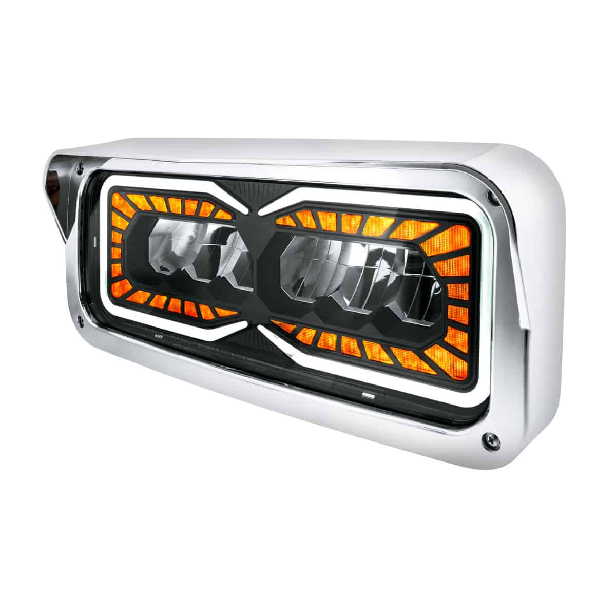 Dual 4X6 High Output Led Headlights With Turn Signal &Amp; Position Light 3 High Power 9 LED Headlight With LED Turn Signal & Position Light
