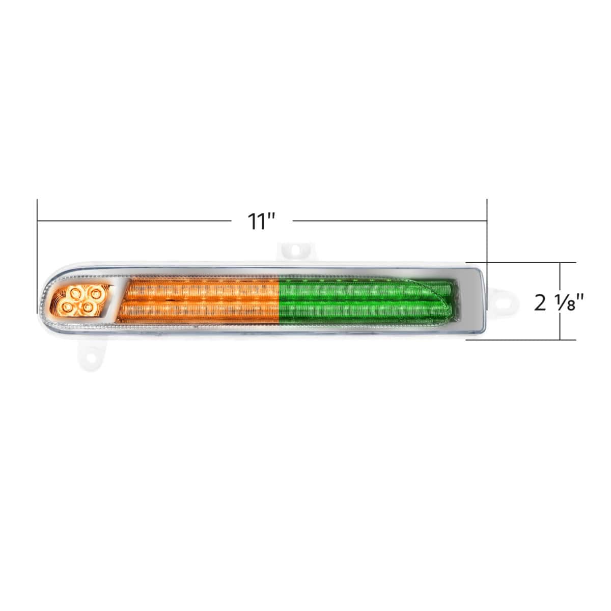 Double Fury 78 Led Turn Signal Light For 2008-2024 Peterbilt 389-Amber &Amp; Green 8 Double Fury 78 LED Turn Signal Light For 2008-2024 Peterbilt 389