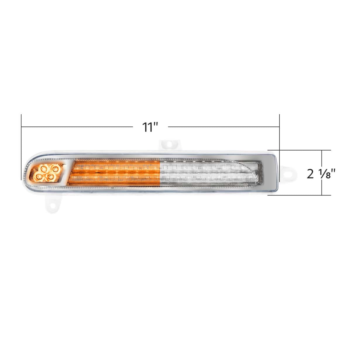 Double Fury 78 Led Turn Signal Light For 2008-2024 Peterbilt 389-Amber &Amp; White 8 Double Fury 78 LED Turn Signal Light For 2008-2024 Peterbilt 389