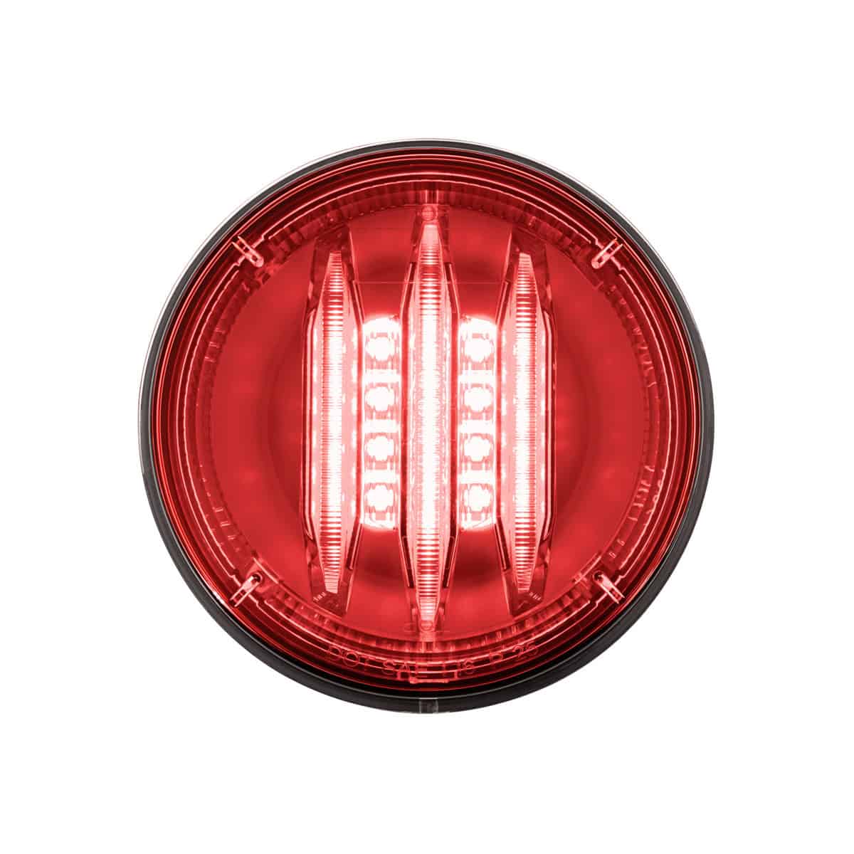 Saber 29 LED 4" Round Stop-Turn-Tail Light-Red LED/Red Lens