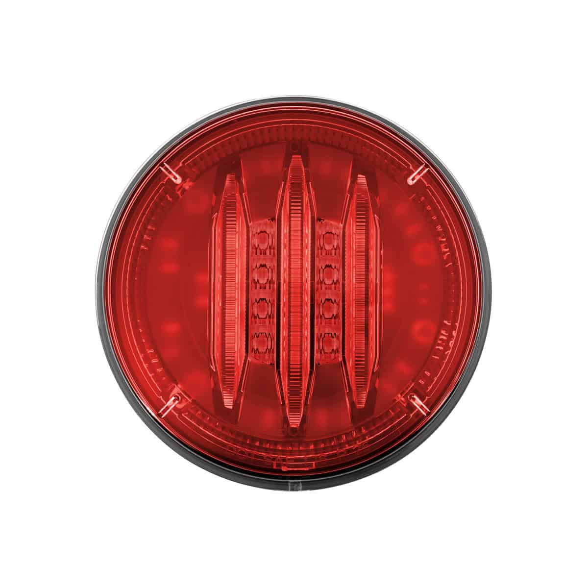 Saber 29 LED 4" Round Stop-Turn-Tail Light-Red LED/Red Lens