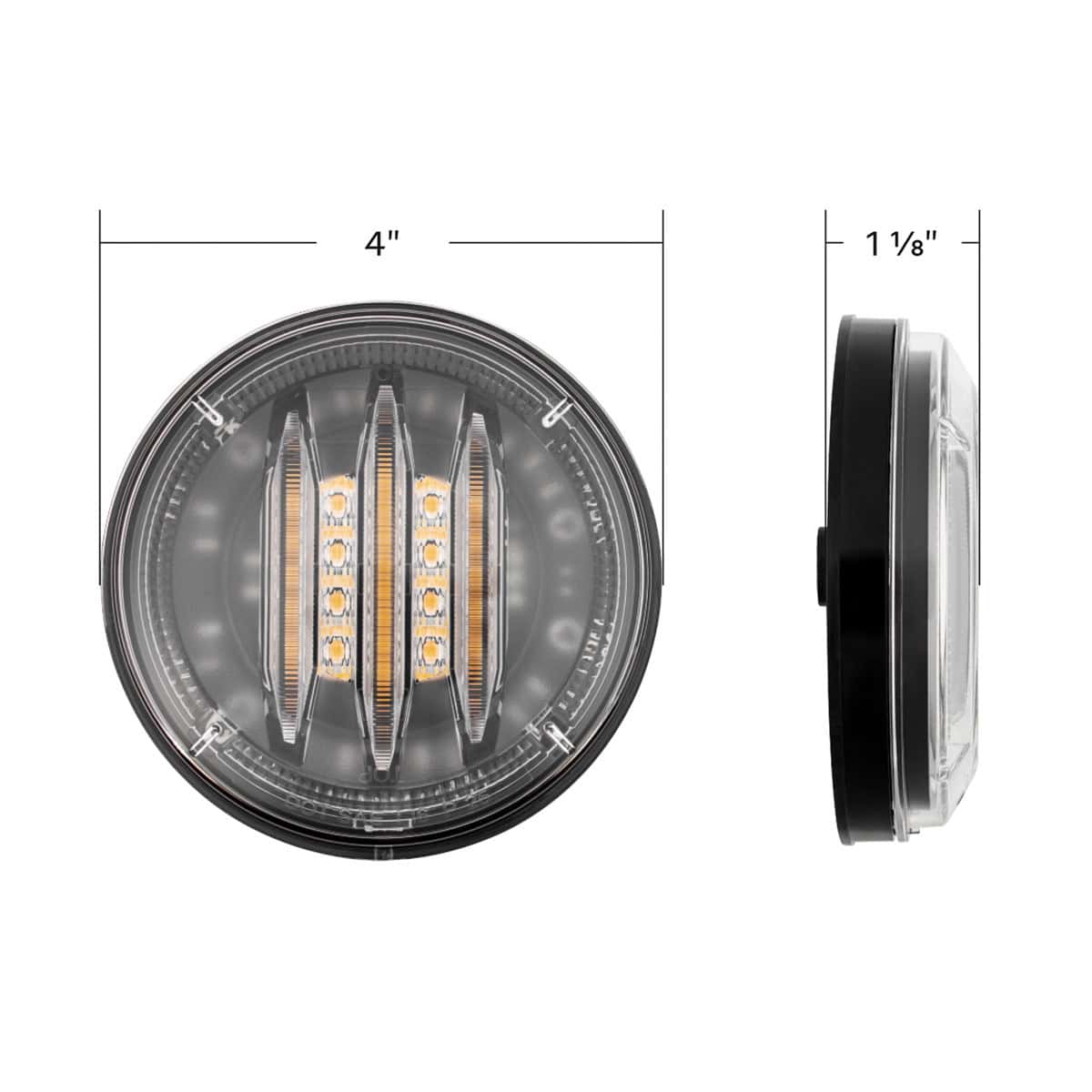Saber 29 Led 4&Quot; Round Turn Signal Light 9 Saber 29 LED 4" Round Turn Signal Light