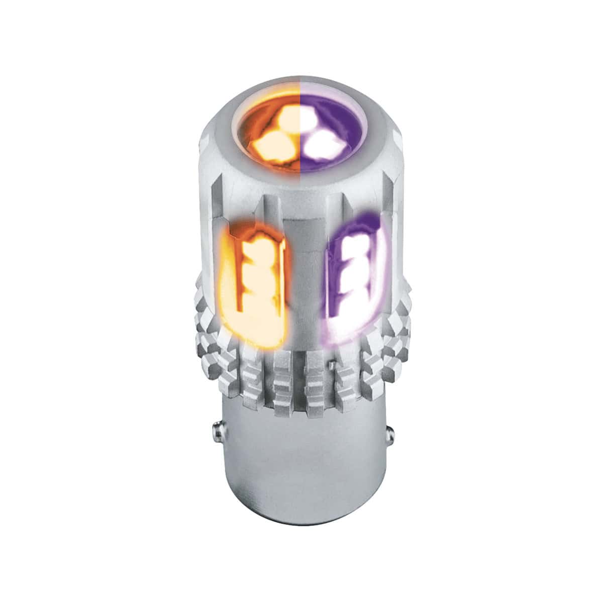 360-Degree Double Fury High Power 18 Led 1157 Bulb-Amber &Amp; Purple Led 5 Double Fury High Power 18 LED 1157 Bulb