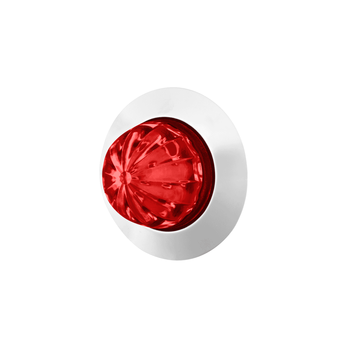 6 LED Dual Function Watermelon Light w/Stainless Steel Bezel - Red