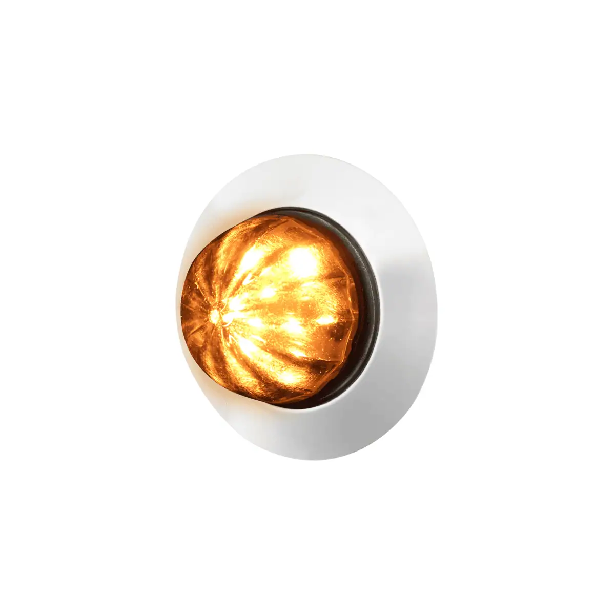 Home 112 6 LED Dual Function Watermelon Light w/Stainless Steel Bezel - Amber/Clear
