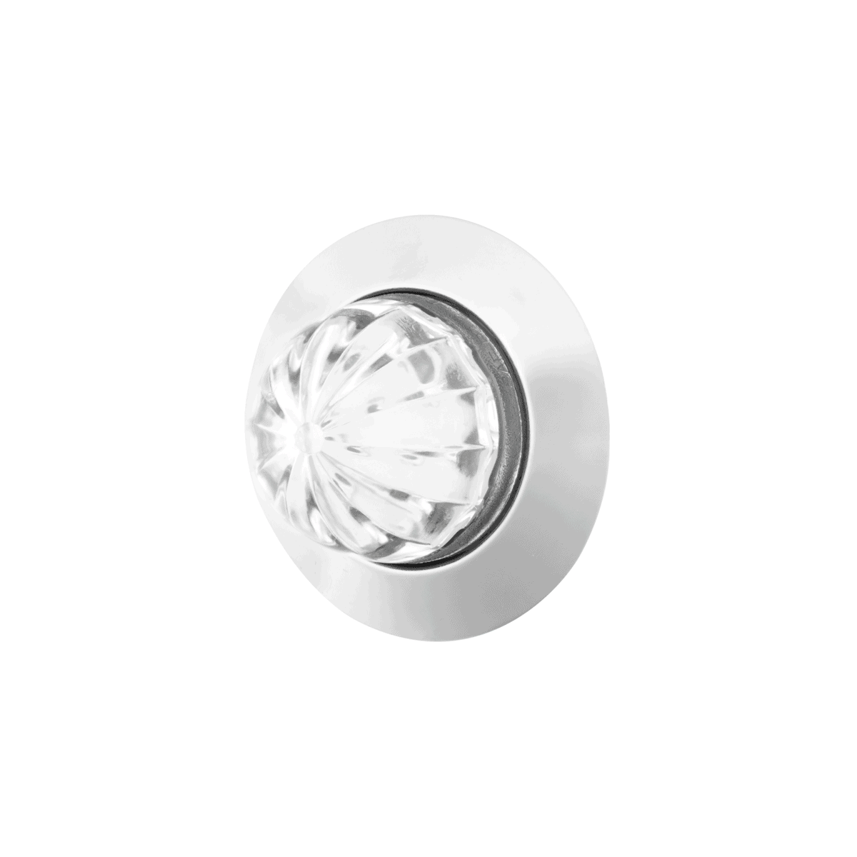 6 LED Dual Function Watermelon Light w/Stainless Steel Bezel - Red/Clear