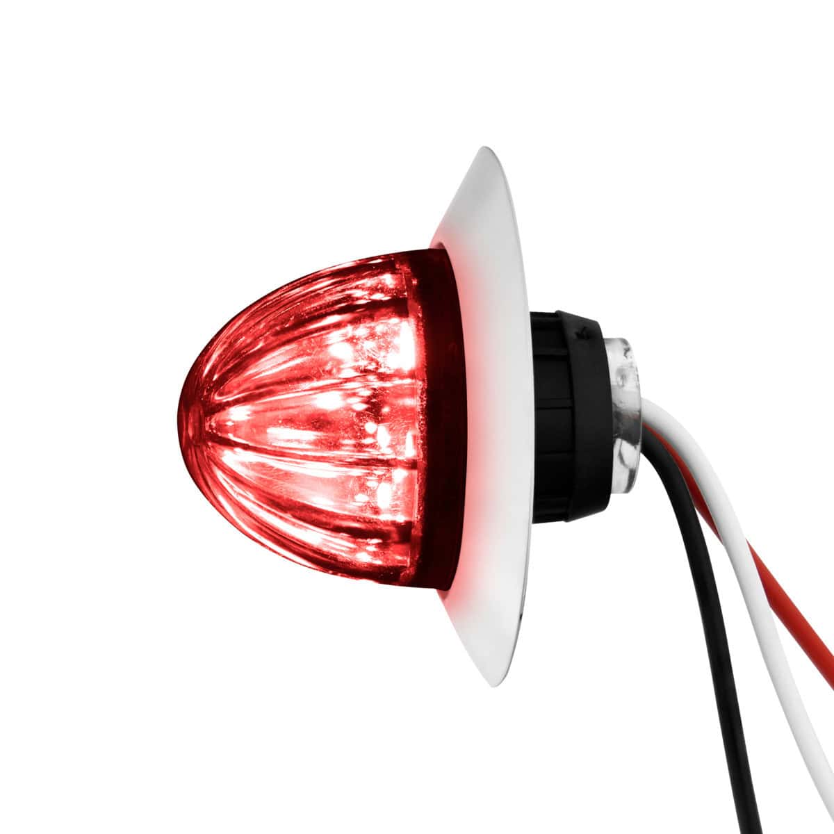 6 Led Dual Function Watermelon Light W/Stainless Steel Bezel - Red/Clear 3 6 LED Dual Function Watermelon Light w/Stainless Steel Bezel - Red/Clear