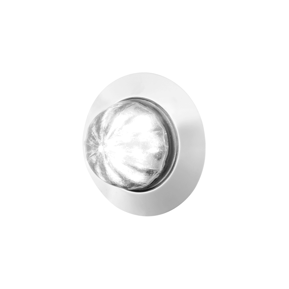 6 LED Dual Function Watermelon Light w/Stainless Steel Bezel - White
