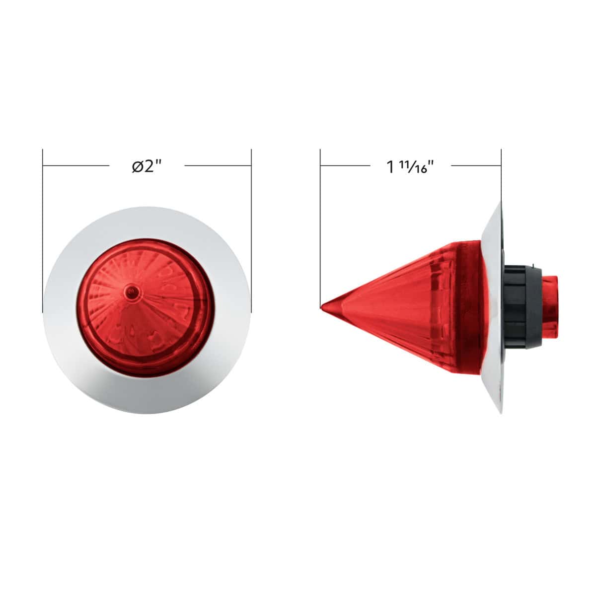 6 Led Dual Function Mini Spike Light W/Ss Bezel – Red 6 6 LED Dual Function Mini Spike Light w/SS Bezel – Red