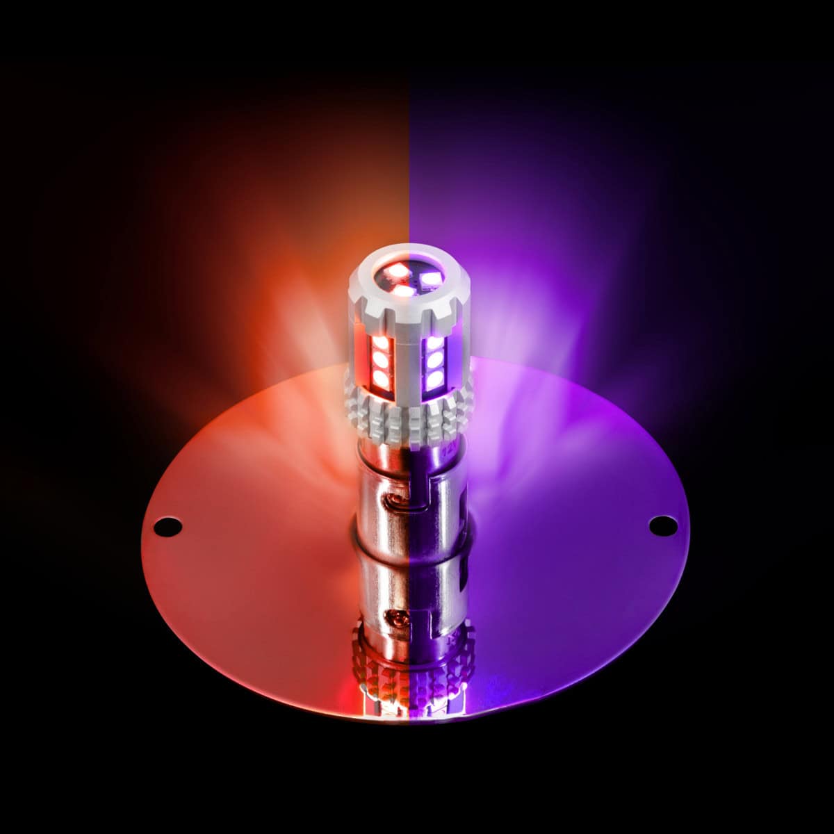360-Degree Double Fury Led Bulb Glass Watermelon Flush Mount Kit-Red/Purple 11 360-Degree Double Fury LED Bulb Glass Watermelon Flush Mount Kit-Red/Purple