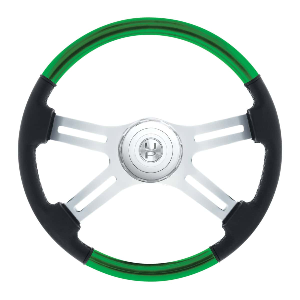 18&Quot; Leather &Amp; Wood Candy Color 4 Spoke Steering Wheel With Chrome Horn Bezel 10 18" Leather & Wood Candy Color 4 Spoke Steering Wheel With Chrome Horn Bezel