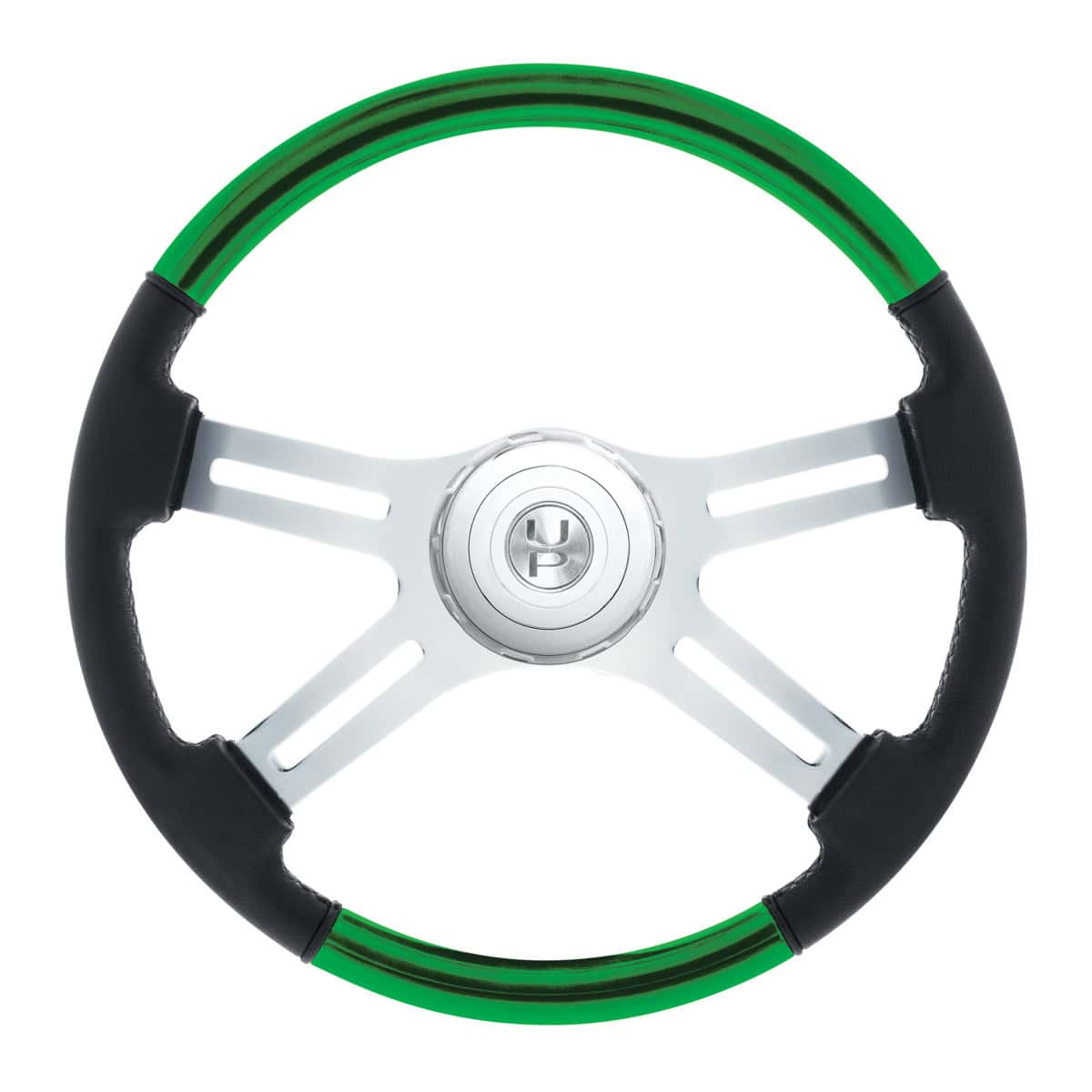 18&Quot; Leather &Amp; Wood Candy Color 4 Spoke Steering Wheel With Chrome Horn Bezel 9 18" Leather & Wood Candy Color 4 Spoke Steering Wheel With Chrome Horn Bezel