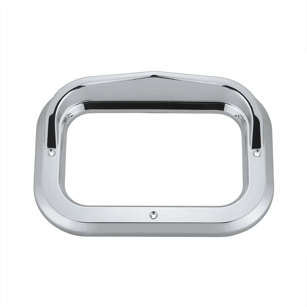 Rectangular Chrome Light Bezel with Visor