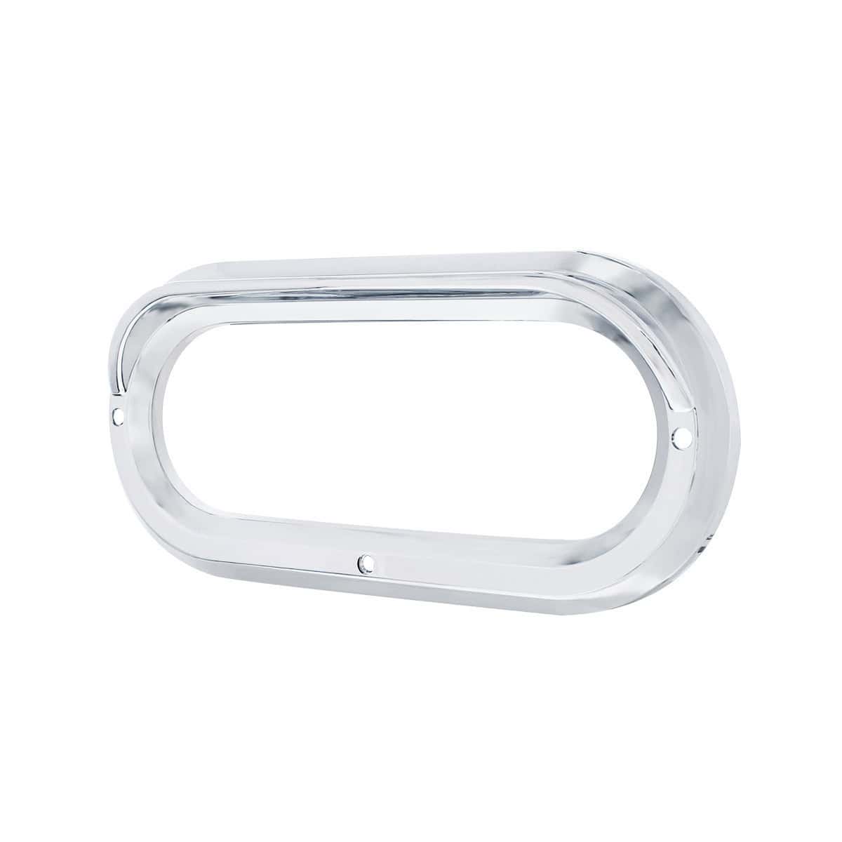 Oval Chrome Light Bezel with Visor