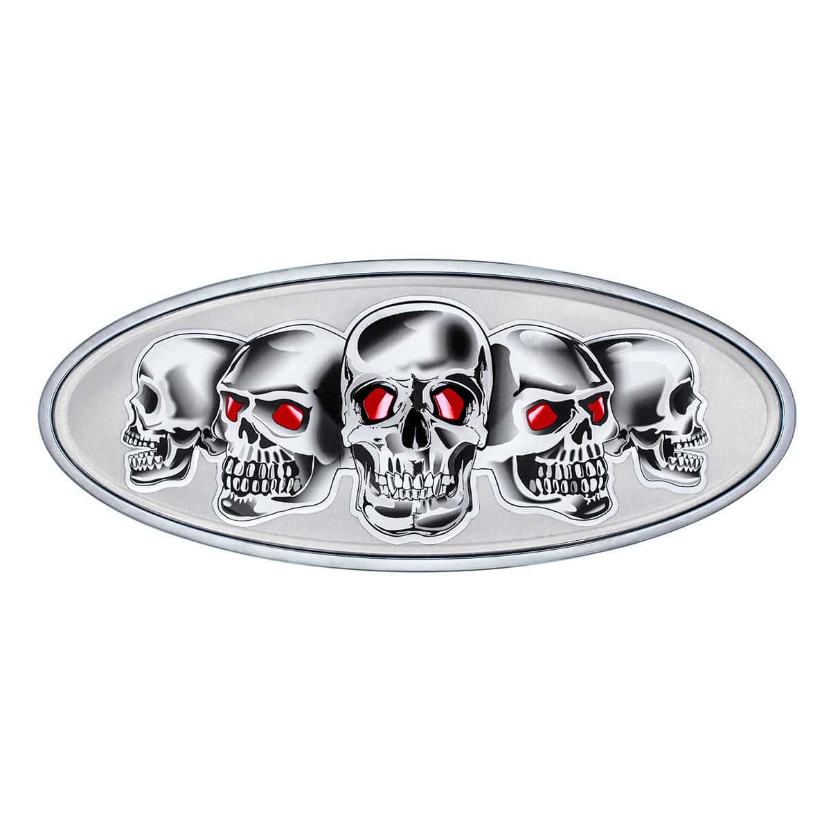 Peterbilt Chrome Skull Emblem (Multi-Colored)