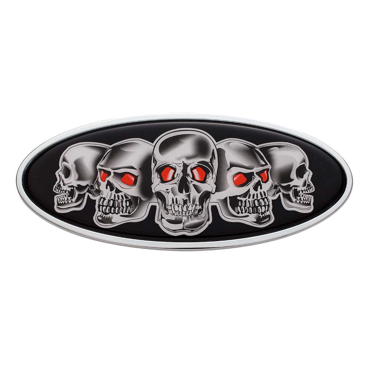 Peterbilt Chrome Skull Emblem (Multi-Colored)