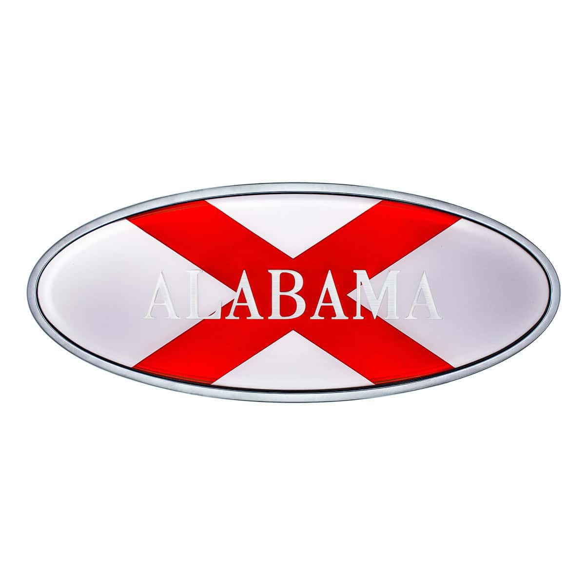 Peterbilt Chrome Alabama Flag Emblem