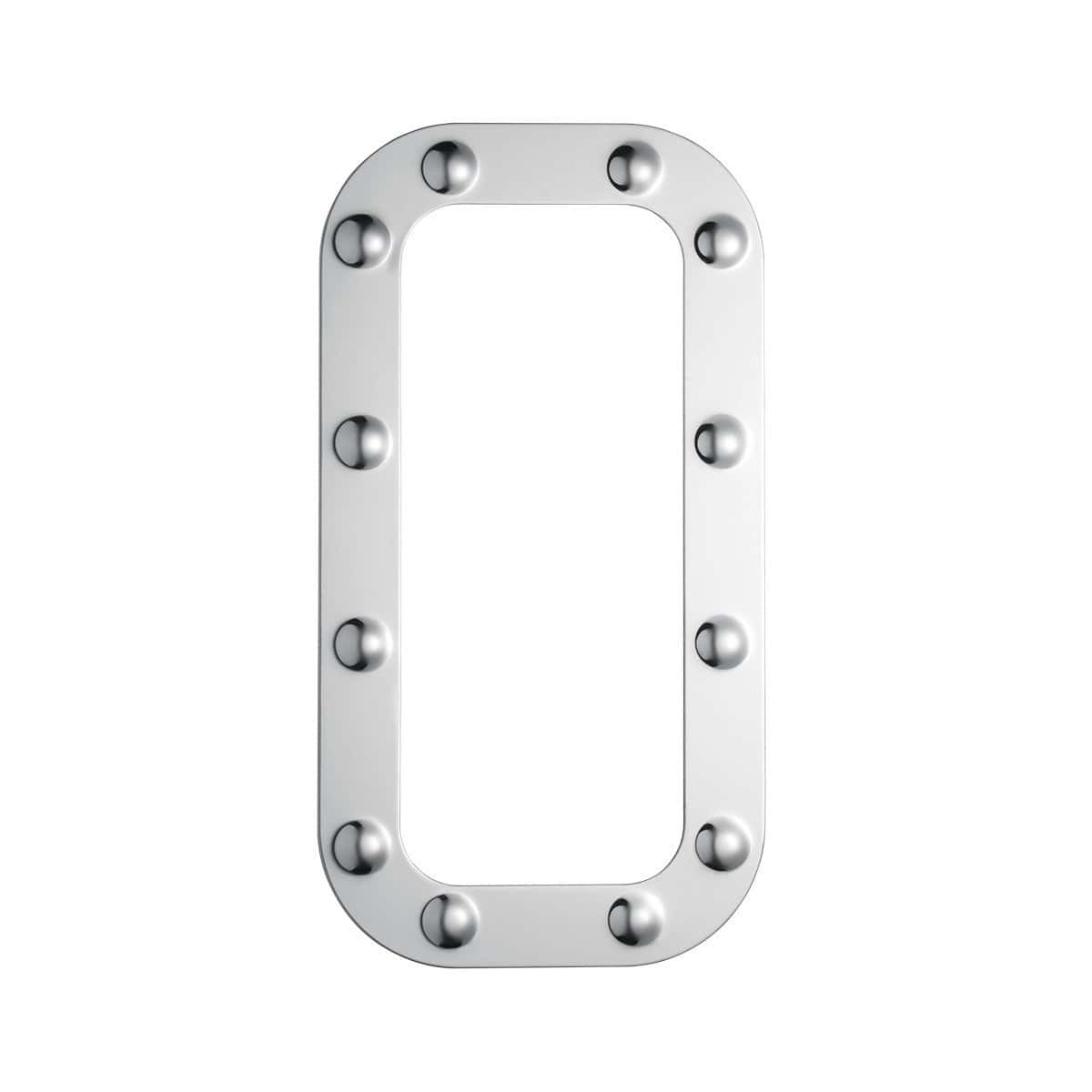 Peterbilt Stainless Steel Dimpled Vent Door Trim (Pair) – Polished 304 Stainless