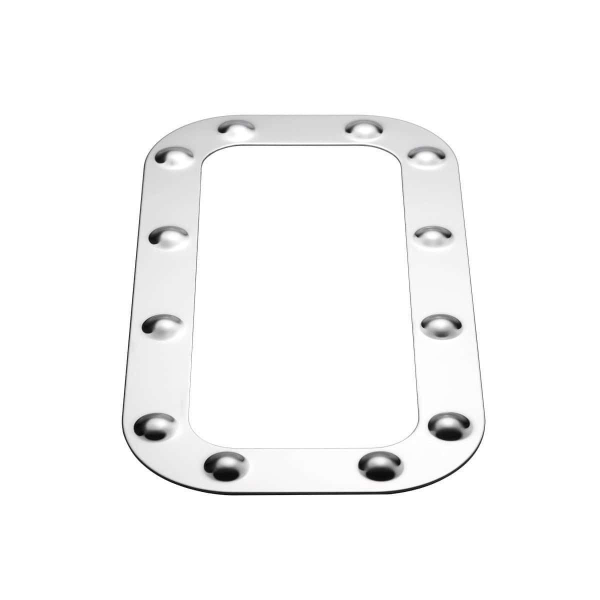 Peterbilt Stainless Steel Dimpled Vent Door Trim (Pair) – Polished 304 Stainless 4 Peterbilt Stainless Steel Dimpled Vent Door Trim (Pair) – Polished 304 Stainless