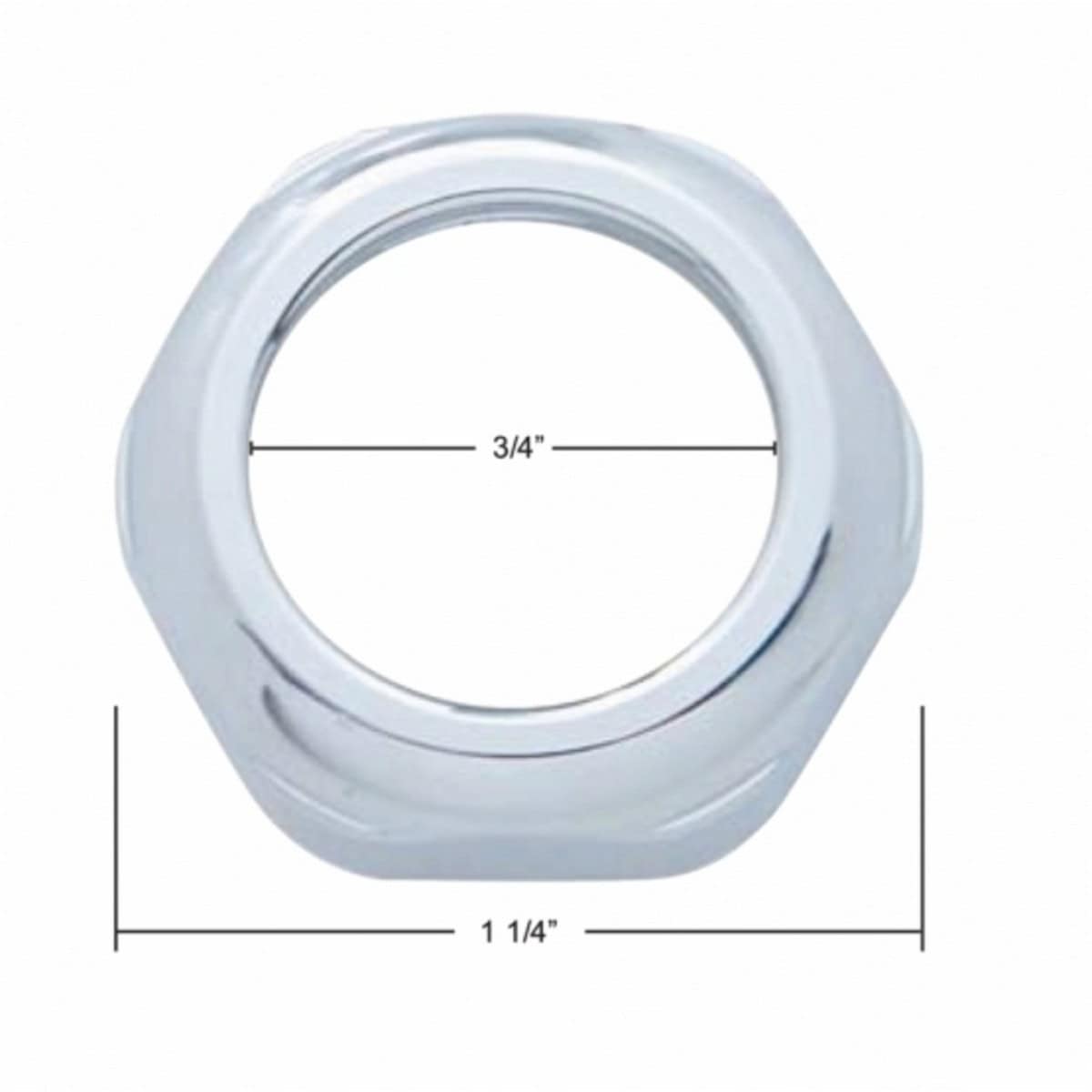 Chrome Key Switch Face Nut For Peterbilt (Multiple Models)