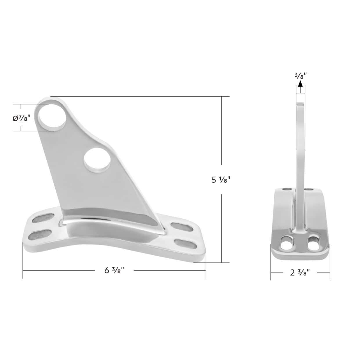 Stainless Steel Competition Series Angled Exhaust Bracket For Peterbilt