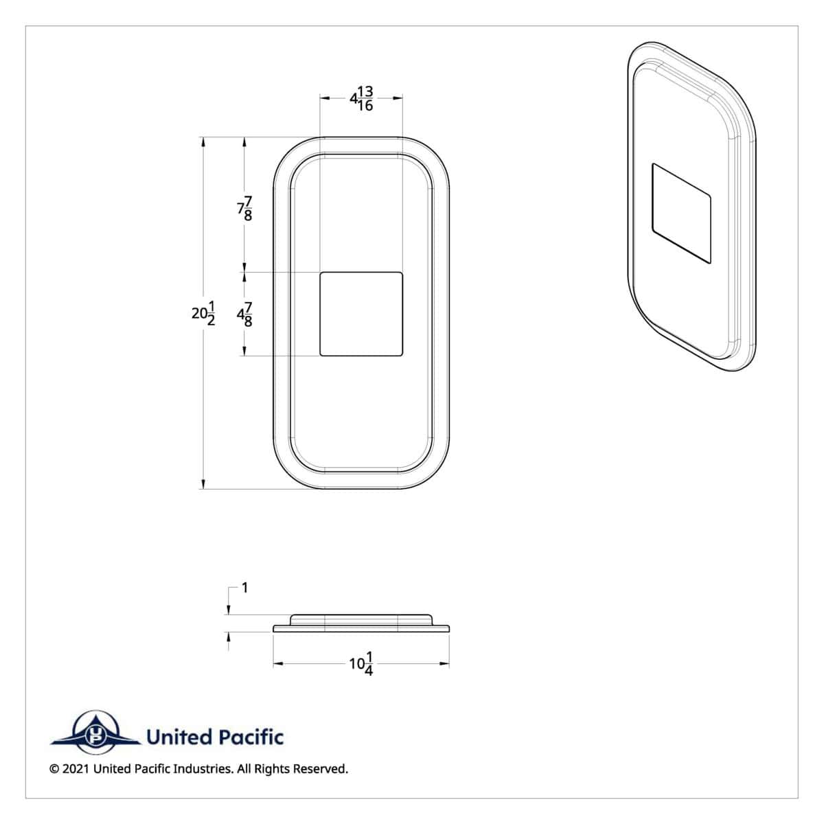 Peterbilt Stainless Steel Shift Plate Cover – 4-7/8&Quot; X 4-13/16&Quot; Opening (Polished 304 Stainless) 4 Peterbilt Stainless Steel Shift Plate Cover – 4-7/8" x 4-13/16" Opening (Polished 304 Stainless)