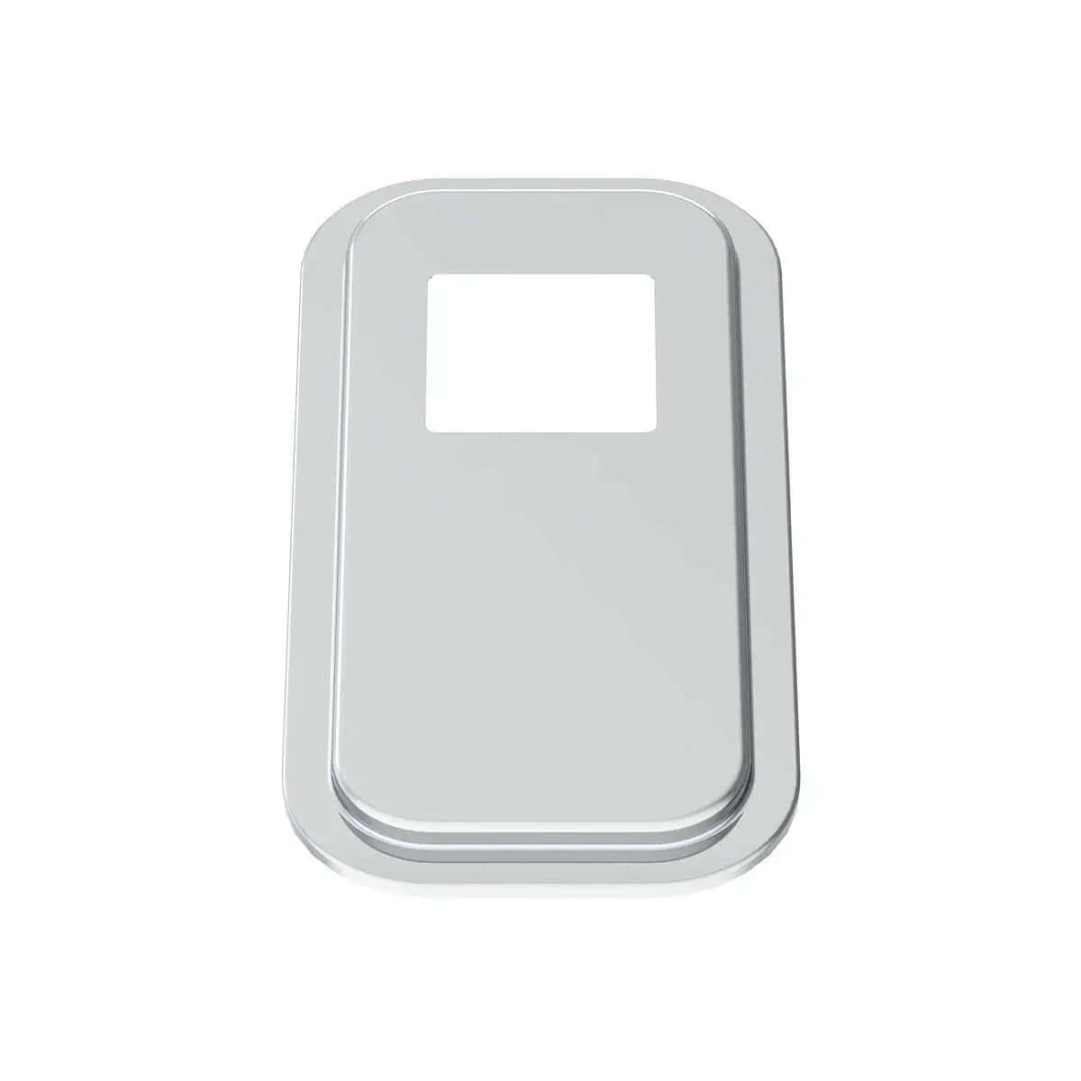 Peterbilt Stainless Steel Shift Plate Cover – 4-3/4" x 4-3/4" Opening (Polished 304 Stainless)