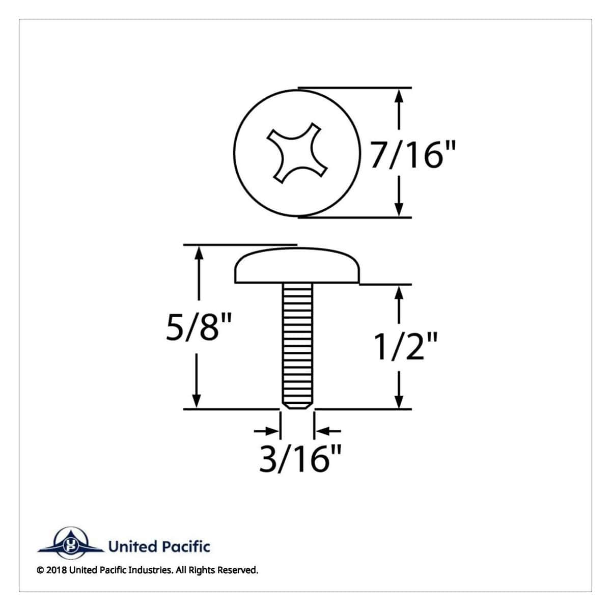 1/2" Long Peterbilt Dash Screws – OEM Style Chrome (4-Pack)