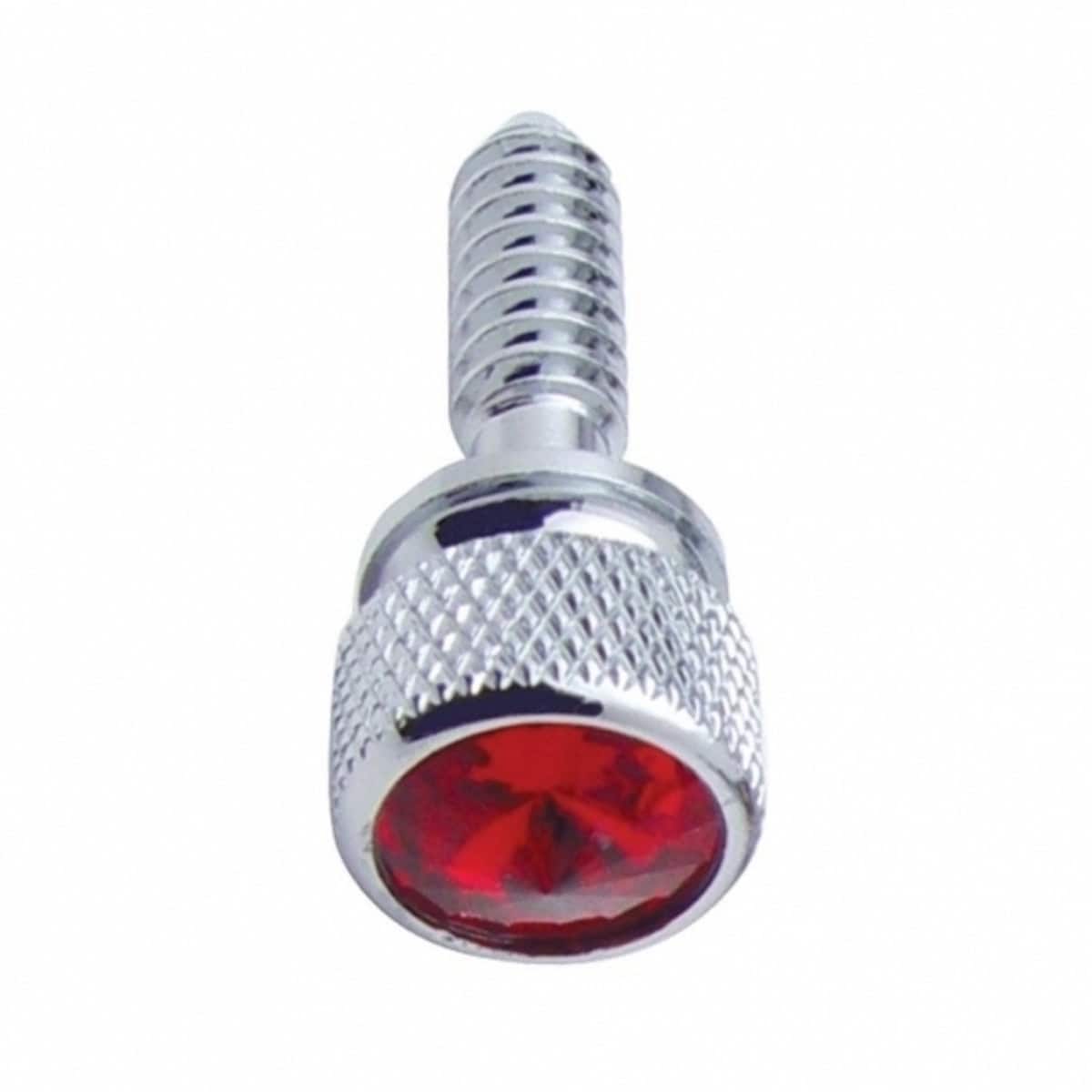 1/4"-20 Peterbilt Knurled Head Dash Screw w/Color Crystal (Bulk)