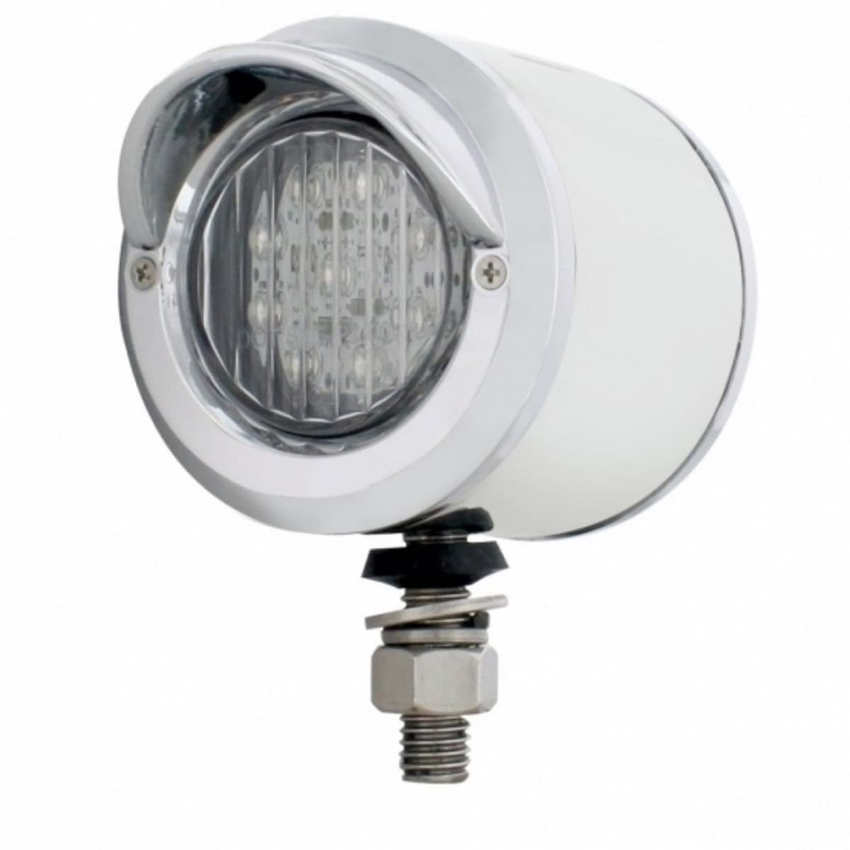 2" Stainless Steel Double Face LED Marker Light (Clear Lens)