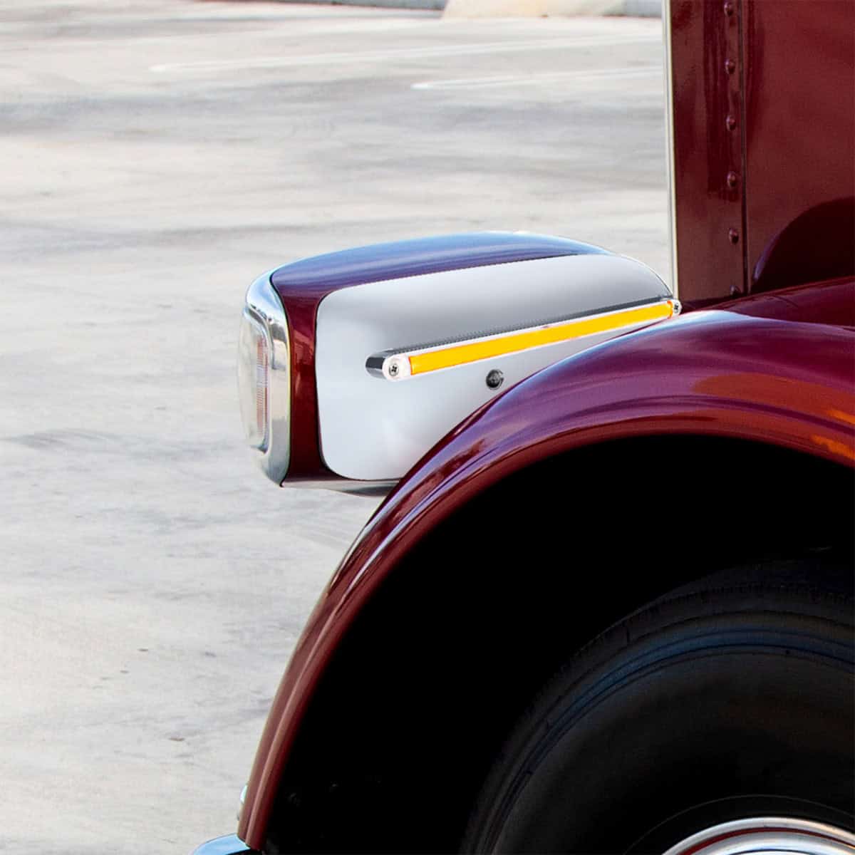 24 Led Glolight Rear Headlight Housing Cover For 2008–2023 Peterbilt 389 – Amber Led / Clear Lens 4 24 LED GloLight Rear Headlight Housing Cover For 2008–2023 Peterbilt 389 – Amber LED / Clear Lens