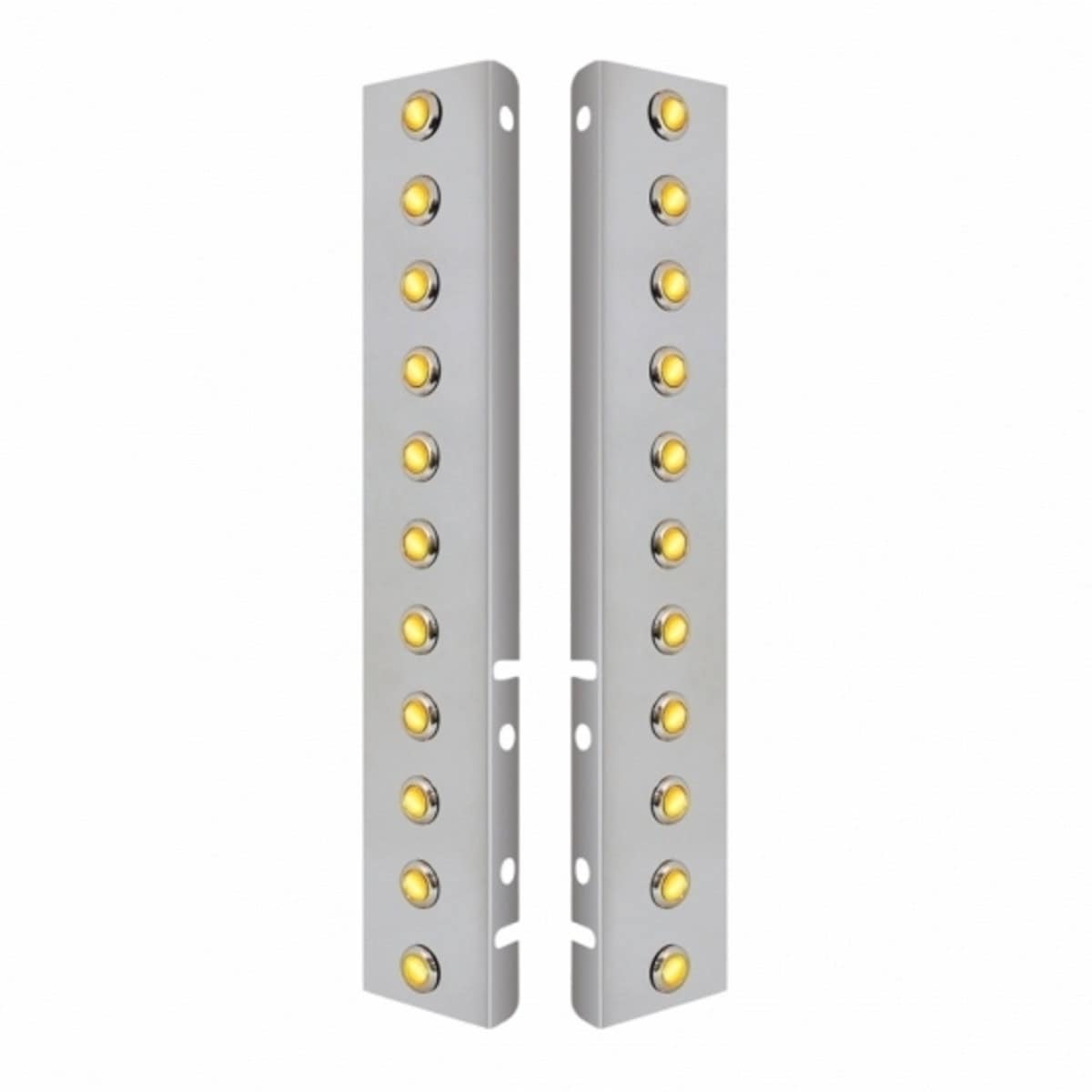 Peterbilt Stainless Air Cleaner Bracket with 22 LED Marker Lights