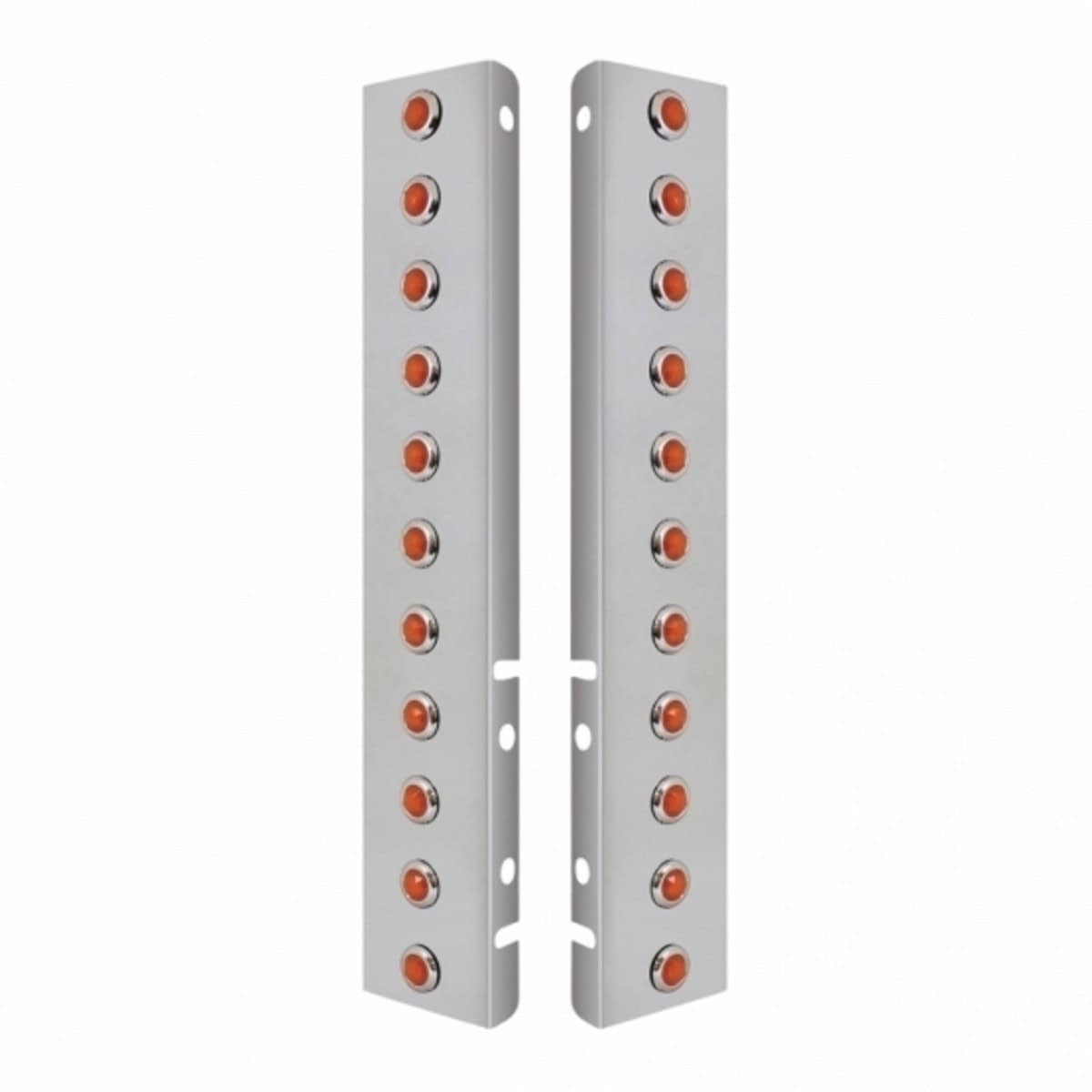 Peterbilt Stainless Air Cleaner Bracket with 22 LED Marker Lights