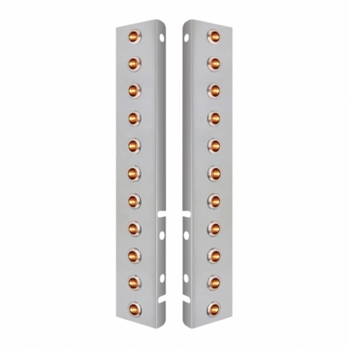 Peterbilt Stainless Air Cleaner Bracket with 22 Dual Function LED Lights