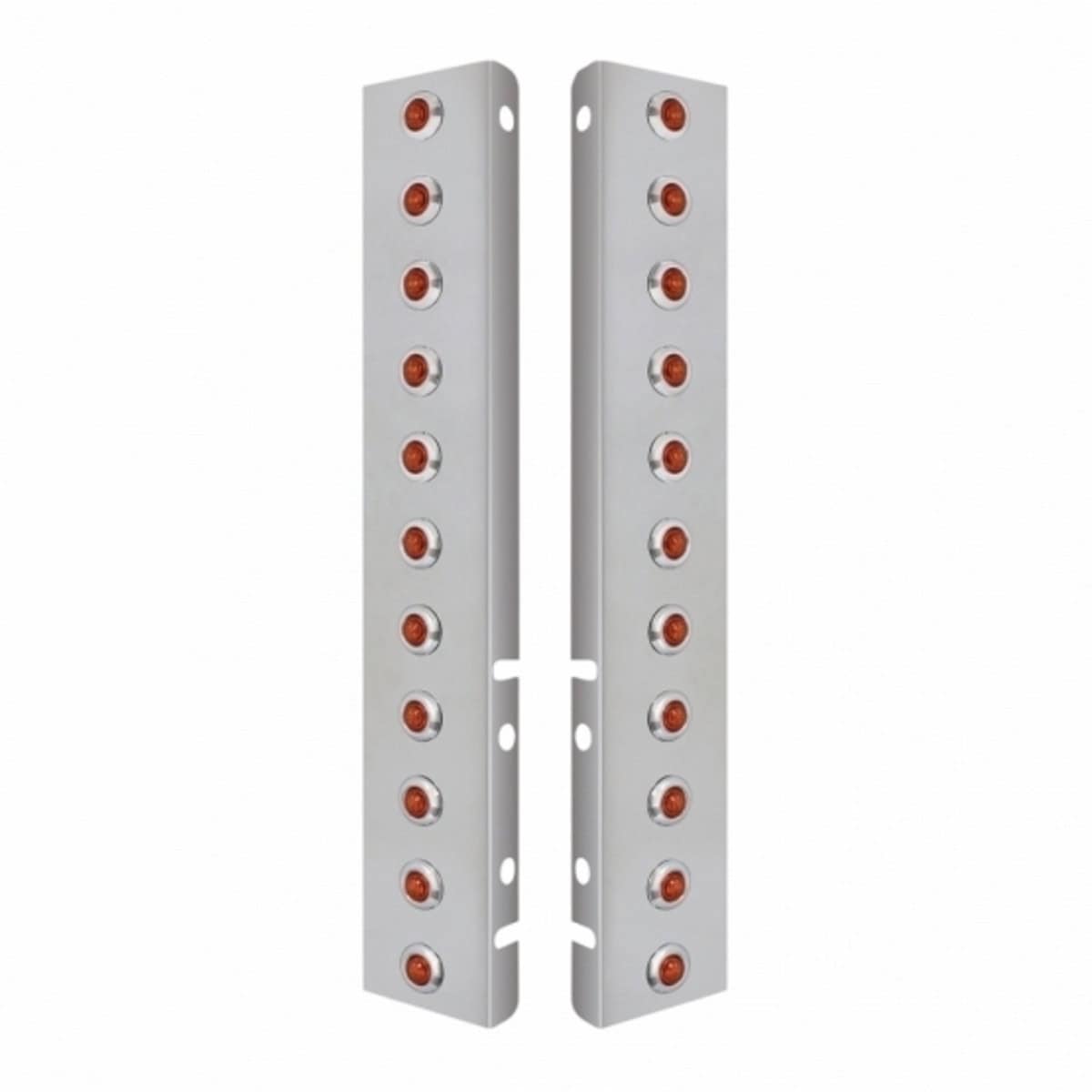 Peterbilt Stainless Air Cleaner Bracket with 22 Dual Function LED Lights