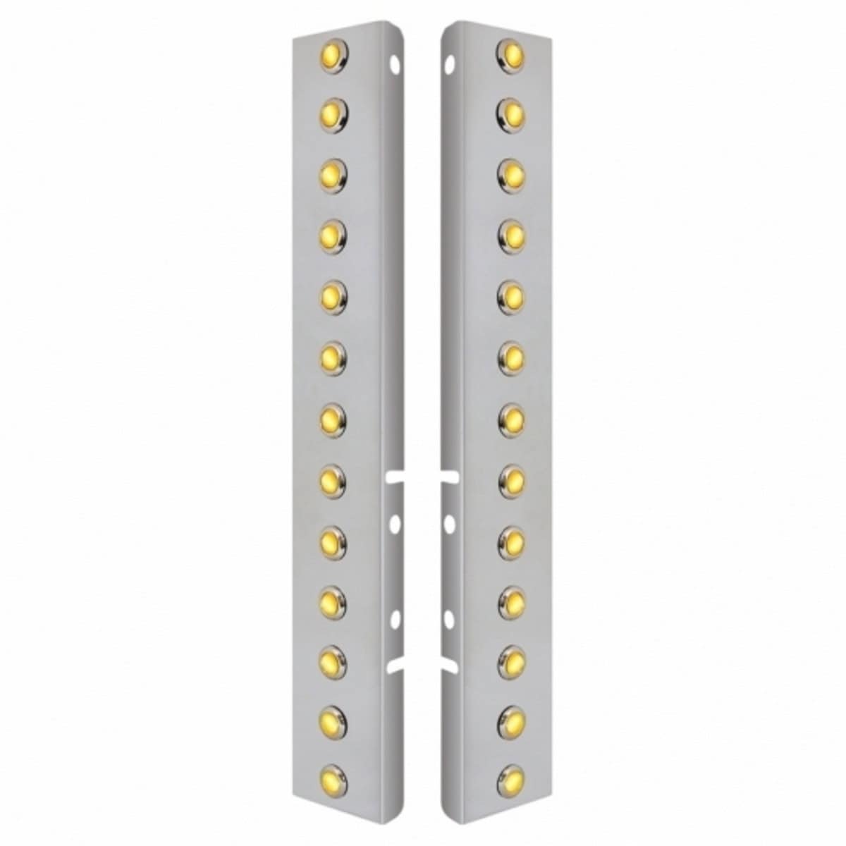 Peterbilt Stainless Air Cleaner Bracket with 26 Hi/Lo LED Crystal Lights