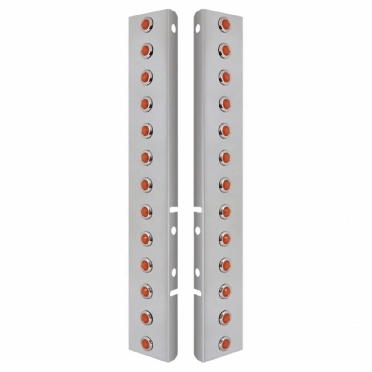 Peterbilt Stainless Air Cleaner Bracket with 26 Hi/Lo LED Crystal Lights
