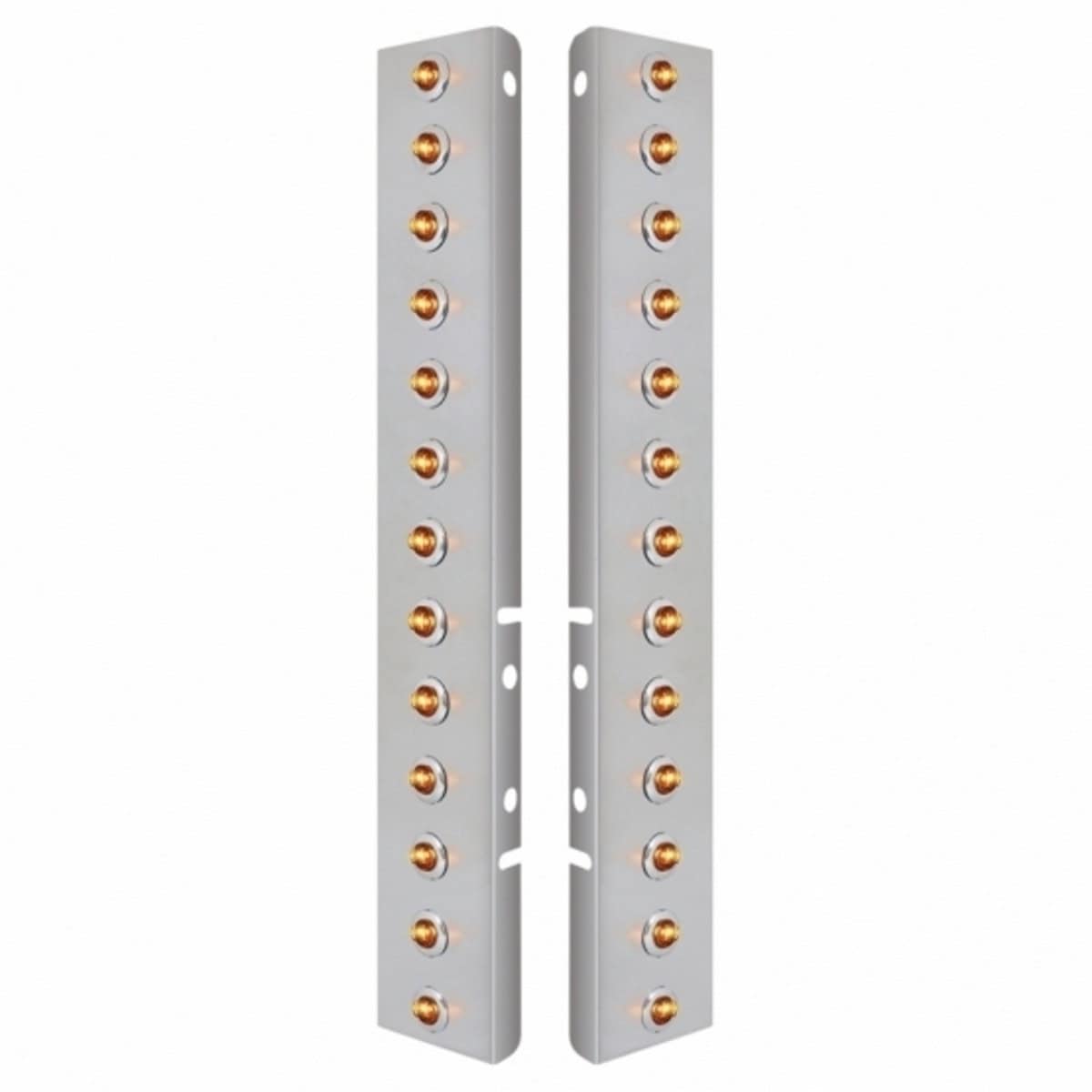 Peterbilt Stainless Air Cleaner Bracket with 26 LED Marker Lights (2 LED)