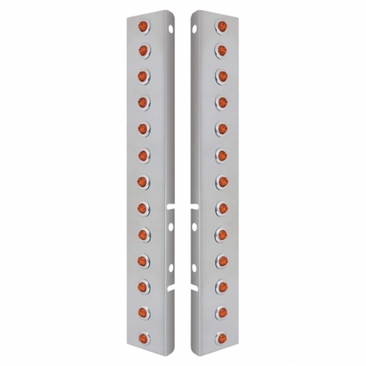 Peterbilt Stainless Air Cleaner Bracket with 26 LED Marker Lights (2 LED)