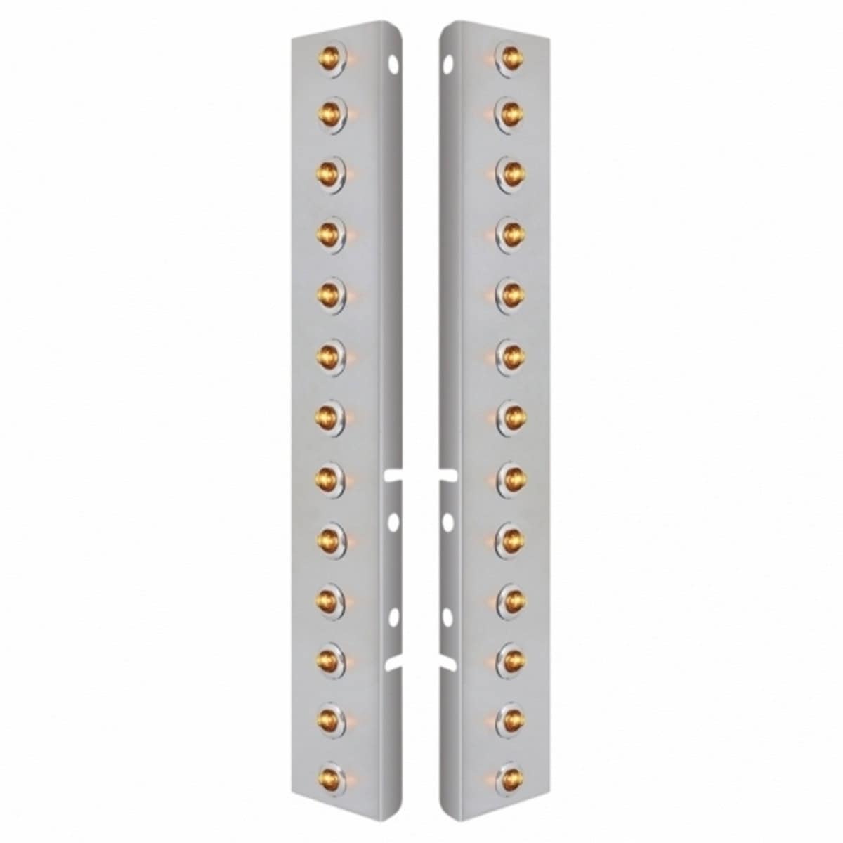 Peterbilt Stainless Air Cleaner Bracket With 26 Led Marker Lights (2 Led) 4 Peterbilt Stainless Air Cleaner Bracket with 26 LED Marker Lights (2 LED)