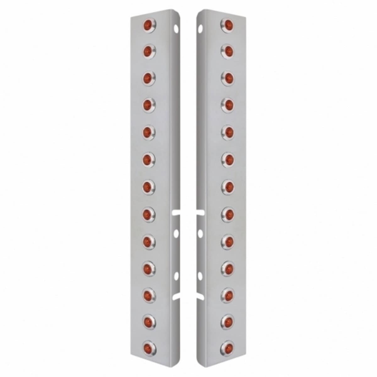 Peterbilt Stainless Air Cleaner Bracket with 26 Dual Function LED Lights
