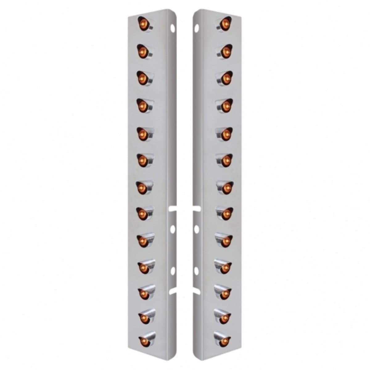Peterbilt Stainless Air Cleaner Bracket with 26 LED Marker Lights