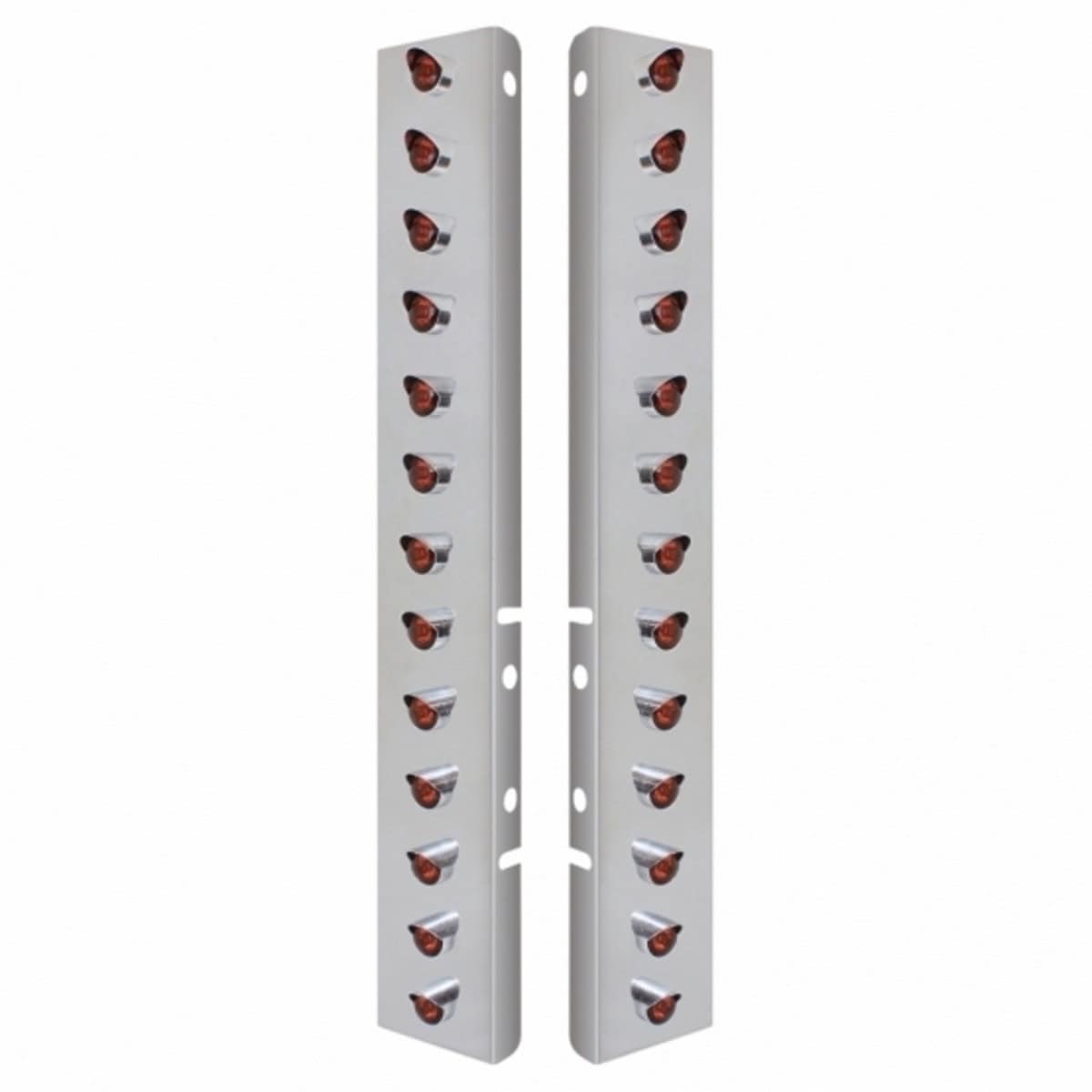 Peterbilt Stainless Air Cleaner Bracket with 26 LED Marker Lights
