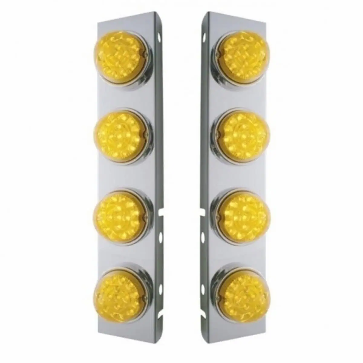 Front Air Cleaner Bracket w/8x 17-LED Dual Function Reflector Lights-Amber